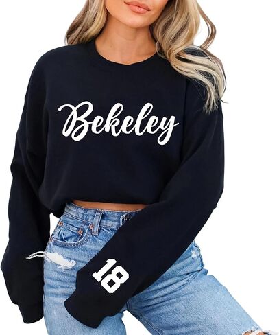 سويت شيرت رياضي مخصص بأحرف رقم مع كم اسم مخصص، Gameday Varsity University Sweater_N in Kuwait