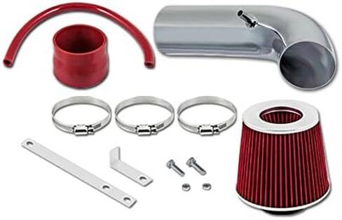 RL Concepts طقم مدخل هواء قصير أحمر + فلتر 99-03 لسيارة شيفروليه تراكر 2.5L V6 in Kuwait