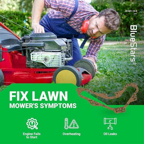 BlueStars 20 041 13-S 20-041-13-S 2004113-S Valve Cover Gasket - Compatible with Kohler Courage SV470 SV471 SV480 SV530 SV540 SV541 SV590 SV591 SV600 SV601 SV610 SV620 18HP 20H - Pack of 2 in Kuwait