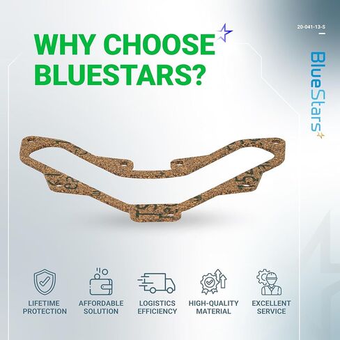 BlueStars 20 041 13-S 20-041-13-S 2004113-S Valve Cover Gasket - Compatible with Kohler Courage SV470 SV471 SV480 SV530 SV540 SV541 SV590 SV591 SV600 SV601 SV610 SV620 18HP 20H - Pack of 2 in Kuwait