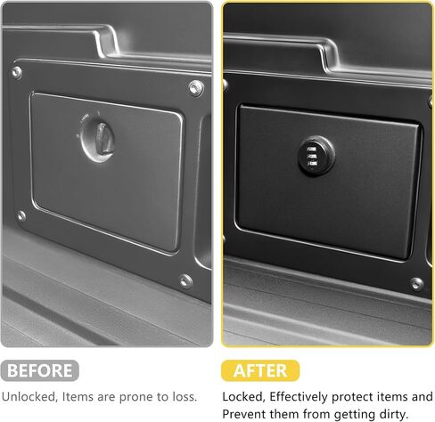 Truck Bed Storage Lockbox Lid Compatible with 2016-2023 Toyota Tacoma 3rd Gen Pickup Truck Bed Privacy Lock Box Cover Security Vault Anti Theft, Coded Lock with Spare Key in Kuwait