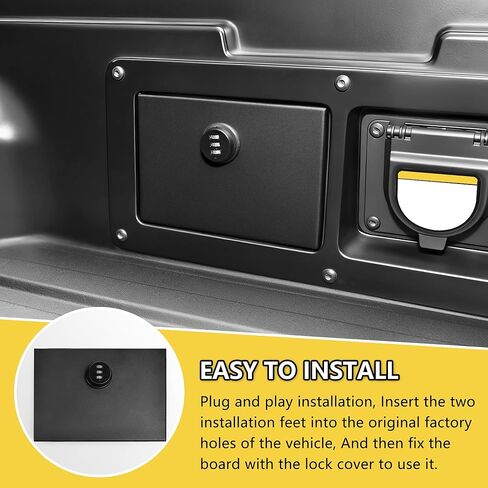 Truck Bed Storage Lockbox Lid Compatible with 2016-2023 Toyota Tacoma 3rd Gen Pickup Truck Bed Privacy Lock Box Cover Security Vault Anti Theft, Coded Lock with Spare Key in Kuwait