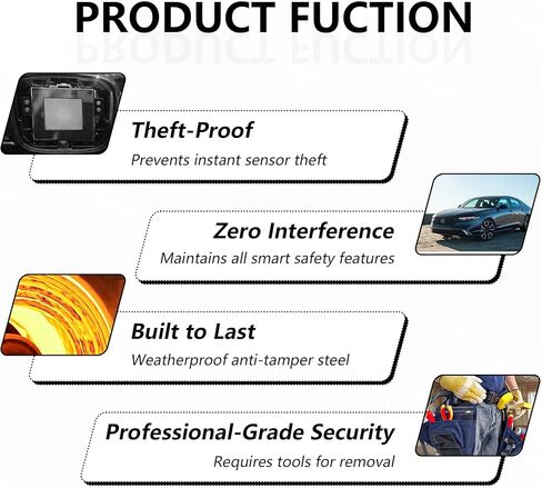 Radar Sensor Anti-Theft Protector Cover, Compatible with Honda Accord 2023-2025, Black Steel Security Bracket with Tamper-Resistant Security Screws in Saudi Arabia