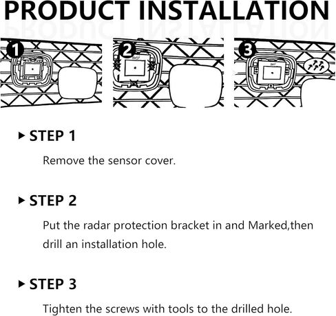 Radar Sensor Anti-Theft Protector Cover, Compatible with Honda Accord 2023-2025, Black Steel Security Bracket with Tamper-Resistant Security Screws in Saudi Arabia