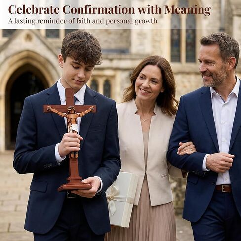 Jesus Crucifix Building Set, Christian Cross Display Model (588 Pieces), Faith-Based Religious Decor Statue for Home & Office, Christian Gift for Easter, Lent & Confirmation in Kuwait