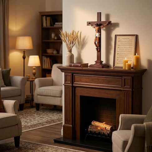 Jesus Crucifix Building Set, Christian Cross Display Model (588 Pieces), Faith-Based Religious Decor Statue for Home & Office, Christian Gift for Easter, Lent & Confirmation in Kuwait