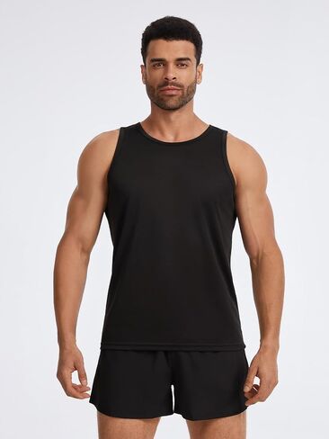 6 Pack Men's Tank Tops Summer Quick Dry Workout Sleeveless Shirts Athletic Gym Muscle Shirts for Bodybuilding in Saudi Arabia