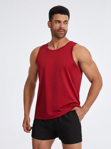 6 Pack Men's Tank Tops Summer Quick Dry Workout Sleeveless Shirts Athletic Gym Muscle Shirts for Bodybuilding in Saudi Arabia