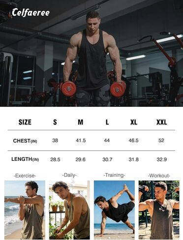 6 Pack Men's Tank Tops Summer Quick Dry Workout Sleeveless Shirts Athletic Gym Muscle Shirts for Bodybuilding in Saudi Arabia