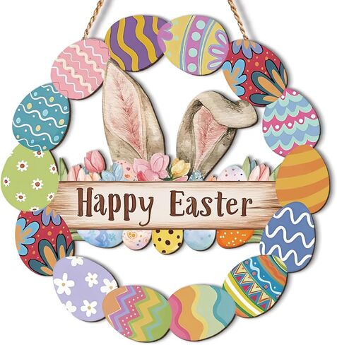 St. Patrick's Day Wooden Wreath Sign-Luck of The Irish Shamrock Hanging Decor for Front Door Home Wall in Kuwait