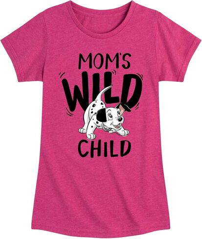تي شيرت ديزني - 101 Dalmatians - Moms Wild Child - تي شيرت برسومات قصيرة الأكمام للفتيات الصغيرات والشباب in Saudi Arabia