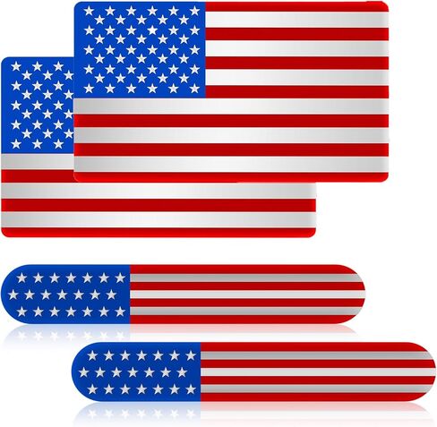 ملصق معدني ثلاثي الأبعاد للعلم الأمريكي، ملصق شعار علم الولايات المتحدة الأمريكية باللون الأسود للسيارة والشاحنة وسيارات الدفع الرباعي والدراجات النارية وشارات السيارات الوطنية ومصد الصدمات والنافذة وإكسسوارات الرفارف (أسود) in Kuwait