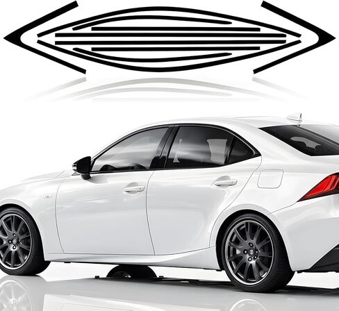 Fit for 2014-2020 Lexus is300 is350 is200t Side Window Chrome Delete Trim Overlay Kit with Gloss Black Blackout Film in Saudi Arabia