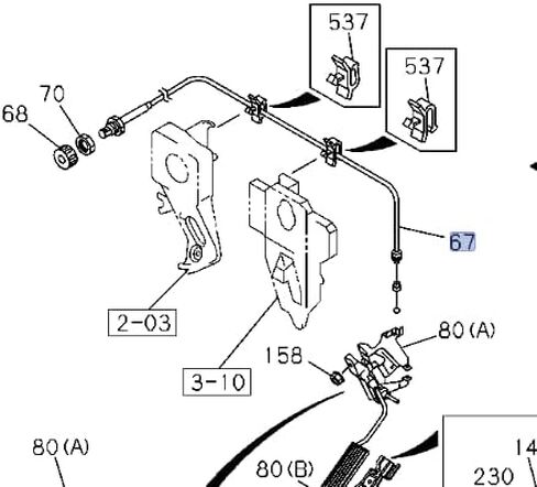 مجموعة كابل الاختناق التحكم في الخمول لـ ISUZU NPR NPR-HD NQR 4HE1 4,8L 94-04 L = 945 in Kuwait