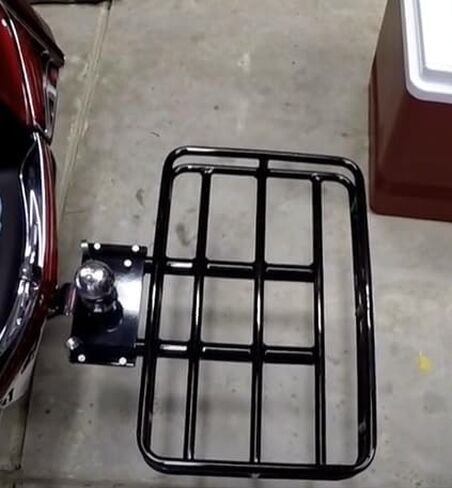 TOFR Universal 16" x 10-1/2" Trailer Hitch Luggage Rack Cargo Storage Rack Quick-detach Fit For Motorcycle Harley Touring Dyna Softial GL 1500 1800 GoldWing Indian in Saudi Arabia