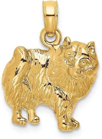 FJC Finejewelers 14k Yellow Gold Pomeranian Dog Charm in Saudi Arabia