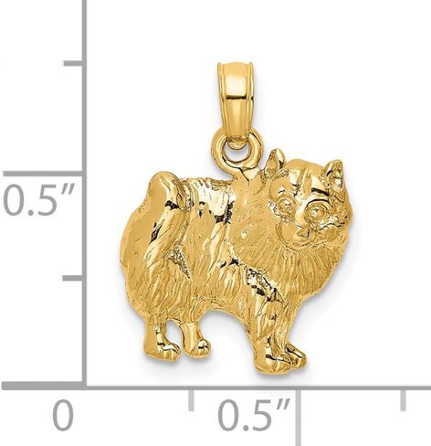 FJC Finejewelers 14k Yellow Gold Pomeranian Dog Charm in Saudi Arabia