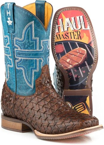 Tin Haul Men's Grill Master Western Boot Broad Square Toe - 14-020-0077-0425 BR 11.5 EE US in Saudi Arabia