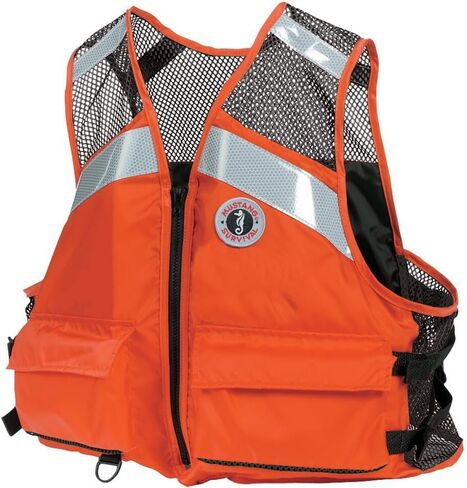 Mustang Industrial Mesh Vest - Orange - XXL/3XXL [MV1254T1-2-XXL/XXXL-216] in Saudi Arabia