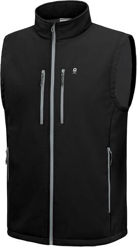 Little Donkey Andy Men's Lightweight Fleece Softshell Vest Windproof Sleeveless Jacket Outerwear with Zipper Pockets in Saudi Arabia