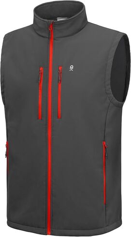 Little Donkey Andy Men's Lightweight Fleece Softshell Vest Windproof Sleeveless Jacket Outerwear with Zipper Pockets in Saudi Arabia