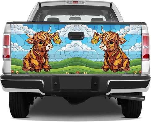 ThangPham Shop Cute Cow Tailgate Wrap – Truck Tailgate Wrap with Animal Theme in Saudi Arabia