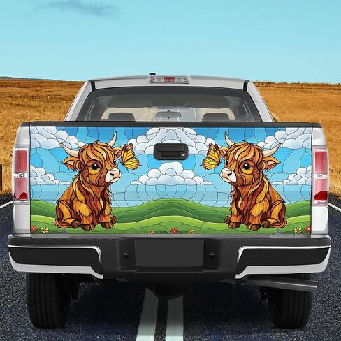 ThangPham Shop Cute Cow Tailgate Wrap – Truck Tailgate Wrap with Animal Theme in Saudi Arabia