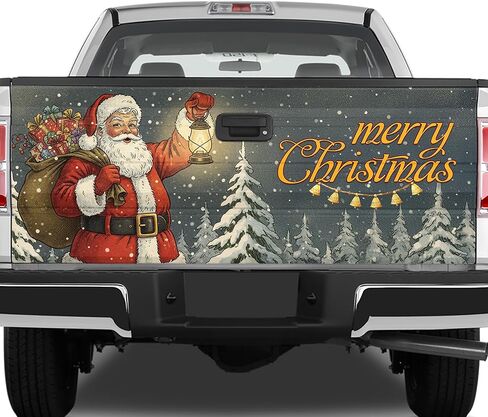 ThangPham Shop Christmas Santa Tailgate Wrap – Truck Tailgate Wrap with Christmas Theme in Saudi Arabia
