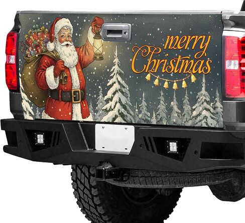 ThangPham Shop Christmas Santa Tailgate Wrap – Truck Tailgate Wrap with Christmas Theme in Saudi Arabia