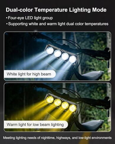 مجموعة المصابيح الأمامية LED شريط إضاءة الدراجة الترابية متوافق مع Talaria Sting R MX4 Sur-Ron Segway X260، المصابيح الأمامية الأمامية تدعم الحزم العالية والمنخفضة مع دعامة تثبيت وتبديل الأسلاك in Kuwait