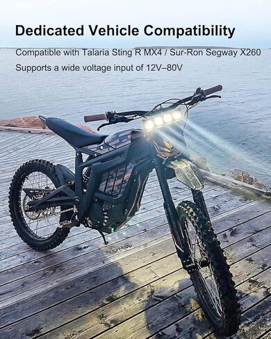 مجموعة المصابيح الأمامية LED شريط إضاءة الدراجة الترابية متوافق مع Talaria Sting R MX4 Sur-Ron Segway X260، المصابيح الأمامية الأمامية تدعم الحزم العالية والمنخفضة مع دعامة تثبيت وتبديل الأسلاك in Kuwait