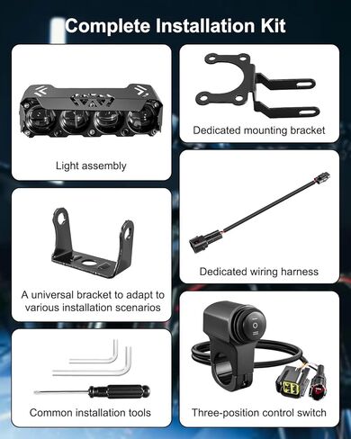 مجموعة المصابيح الأمامية LED شريط إضاءة الدراجة الترابية متوافق مع Talaria Sting R MX4 Sur-Ron Segway X260، المصابيح الأمامية الأمامية تدعم الحزم العالية والمنخفضة مع دعامة تثبيت وتبديل الأسلاك in Kuwait