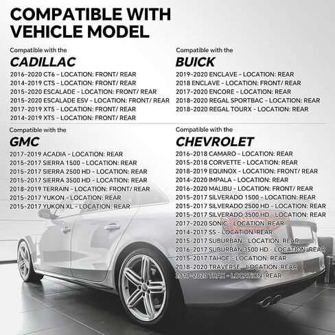 23130107 4Pcs Reverse Backup Parking Assist Sensor Compatible with Camaro/Equinox/Impala/Silverado Acadia/Sierra/Terrain Enclave CT6/Escalade Replace 684-048 in Saudi Arabia