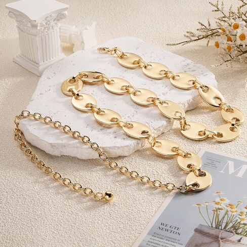 أحزمة سلسلة خصر عصرية للسيدات، سلاسل حزام البطن قابلة للتعديل، إكسسوارات مجوهرات للفستان in Kuwait