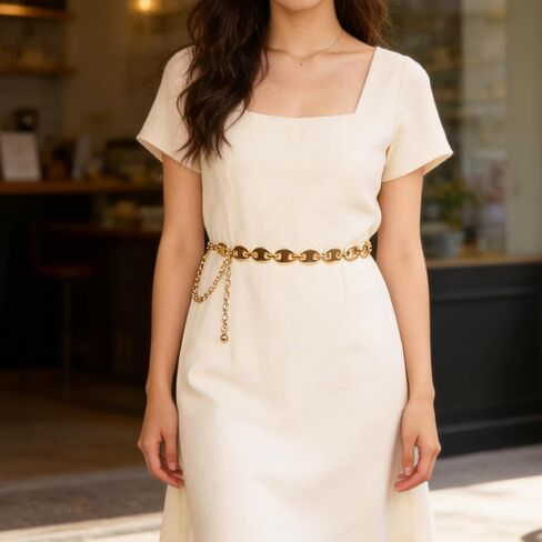 أحزمة سلسلة خصر عصرية للسيدات، سلاسل حزام البطن قابلة للتعديل، إكسسوارات مجوهرات للفستان in Kuwait