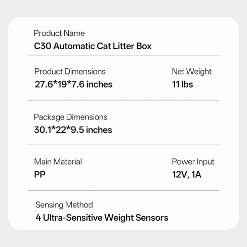 صندوق فضلات القطط ذاتي التنظيف، صندوق فضلات أوتوماتيكي مفتوح من أعلى للقطط المتعددة، حماية سلامة أجهزة استشعار الوزن، تحكم ذكي في التطبيقات، التخلص من النفايات بدون رائحة، يعمل مع فضلات البنتونيت المعدنية in Kuwait