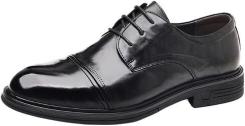 Men's Oxford Shoes Lace-Up Low Top Shoes Round Toe Wedge Flat Leather Shoes Round Toe Hand-Stitched Polished Craft Non-Slip Breathable Comfortable for Formal Casual Wear in Saudi Arabia