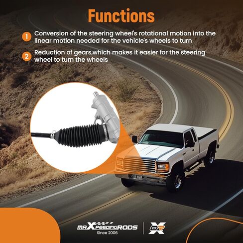 رف وترس توجيه هيدروليكي من maxpeedingrods لسيارة Lincoln Navigator 2011-2014، لسيارة Ford Expedition 2011-2014 جميع الموديلات، لسيارة Ford F-150 2011-2014 6.2L، BL1Z3504A، CL3Z3504B، 22-2121 in Kuwait