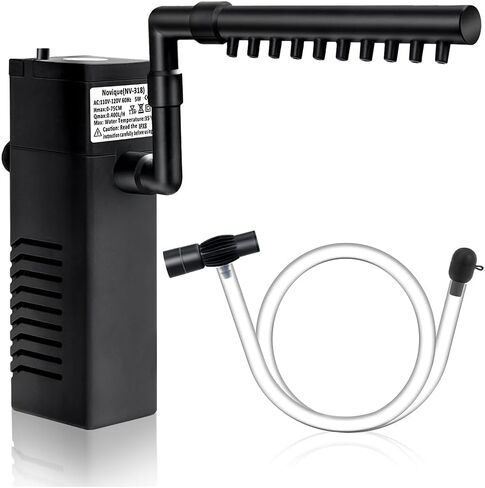 Submersible Internal Aquarium Filter Multiple Function Powerful Pump Fish Tank Filter for 2-10 Gallon Tanks 53 GPH 2.5W in Saudi Arabia