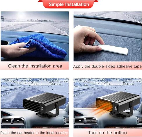 Car Heater,12V Portable Fast Heating Car Heater for Vehicle with 2 in 1 Heating & Cooling Fan, Plug into Cigarette Lighter 360 Degree Rotation Defroster Defogger for Car Windshield in Saudi Arabia