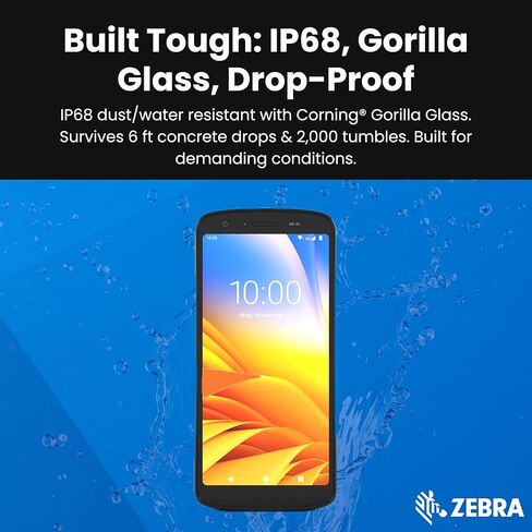 ماسح الباركود المحمول زيبرا TC27 | شاشة لمس 6 بوصات | WiFi 6، 5G Cellular (مفتوحة)، GPS، Bluetooth، NFC، USB-C | Android محمول | ماسح باركود مدمج 1D/2D/QR (متجدد) in Kuwait