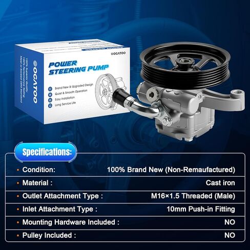Power Steering Pump with Pulley Fits for Chevy Traverse Chevrolet Equinox GMC Acadia Buick Enclave Saturn Outlook Suzuki XL-7 Pontiac 3.6L 2007-2017 Replaces 12589753 20-2403 96-2403 20954812 in Saudi Arabia