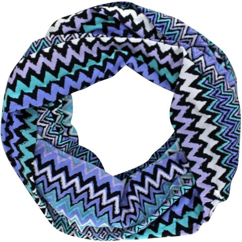 Multi-Tone Chevron Striped Zigzag Pattern Infinity Scarf in Saudi Arabia