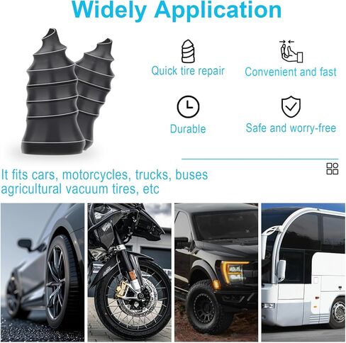 40pieces of tire Repair Rubber Bolts, tire Screw Plug Quick Repair Tool, Vacuum tire Repair kit with Spiral Rubber Bolts, Suitable for Various Types of Vacuum Tires in Saudi Arabia