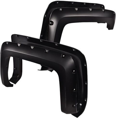DOTCOM Fender Flares 4PCS متوافق مع Chevy Silverado GMC Sierra 1999-2006/Suburban & Yukon XL 2000-2006/Avalanche 2002-2006 68.4 بوصة/78 بوصة/69.2 بوصة/96 بوصة مجموعة مشاعل العجلات على شكل مصنع ناعم in Kuwait