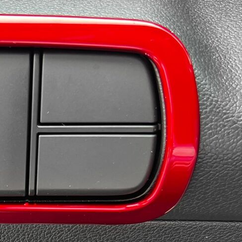 Car Front Light Headlight Switch Button Panel Cover Trim Compatible with Hyundai Elantra CN7 2021-2025 Elantra N Line 2022-2025 Automotive Accessories (Glossy Red Style) in Saudi Arabia