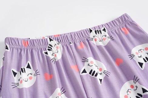 Vopmocld Big Girls Long Sleeve Long Pants Pajama Sets Cute Patterns Jammies Cotton Blend Wavy Sleepwear with Pockets in Saudi Arabia