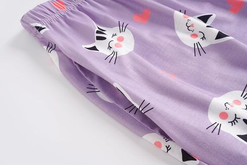 Vopmocld Big Girls Long Sleeve Long Pants Pajama Sets Cute Patterns Jammies Cotton Blend Wavy Sleepwear with Pockets in Saudi Arabia