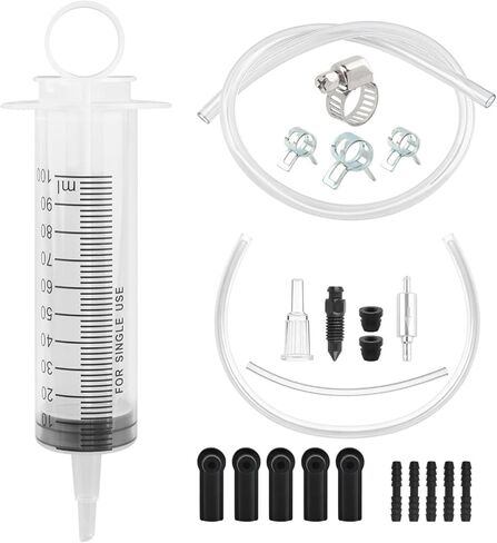 مجموعة نزيف الفرامل، مجموعة نزيف الفرامل للدراجات النارية، تتضمن 100 مل حلقة SY-ringe 50 سم أداة نزف سائل زيت خرطوم للدراجات النارية والسيارات وصيانة إصلاح نظام الفرامل in Kuwait