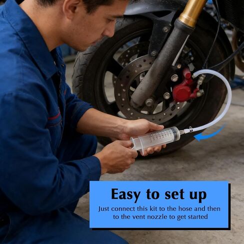 مجموعة نزيف الفرامل، مجموعة نزيف الفرامل للدراجات النارية، تتضمن 100 مل حلقة SY-ringe 50 سم أداة نزف سائل زيت خرطوم للدراجات النارية والسيارات وصيانة إصلاح نظام الفرامل in Kuwait